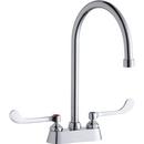 2-Hole Deckmount Handwash Centerset Faucet with Double Wristblade Handle and 8 in. Spout Reach in Polished Chrome