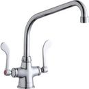 1-Hole Deckmount Handwash Centerset Faucet with Double Wristblade Handle in Polished Chrome