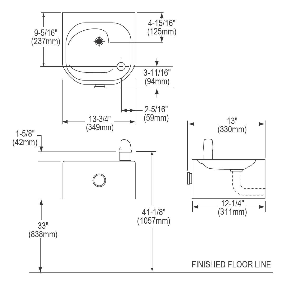 Elkay Stainless Steel Non-Filtered Non-Refrigerated Freeze Resistant Drinking Fountain 
