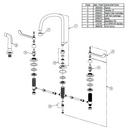 Elkay Polished Chrome Two Lever Handle Deck Mount Service Faucet 