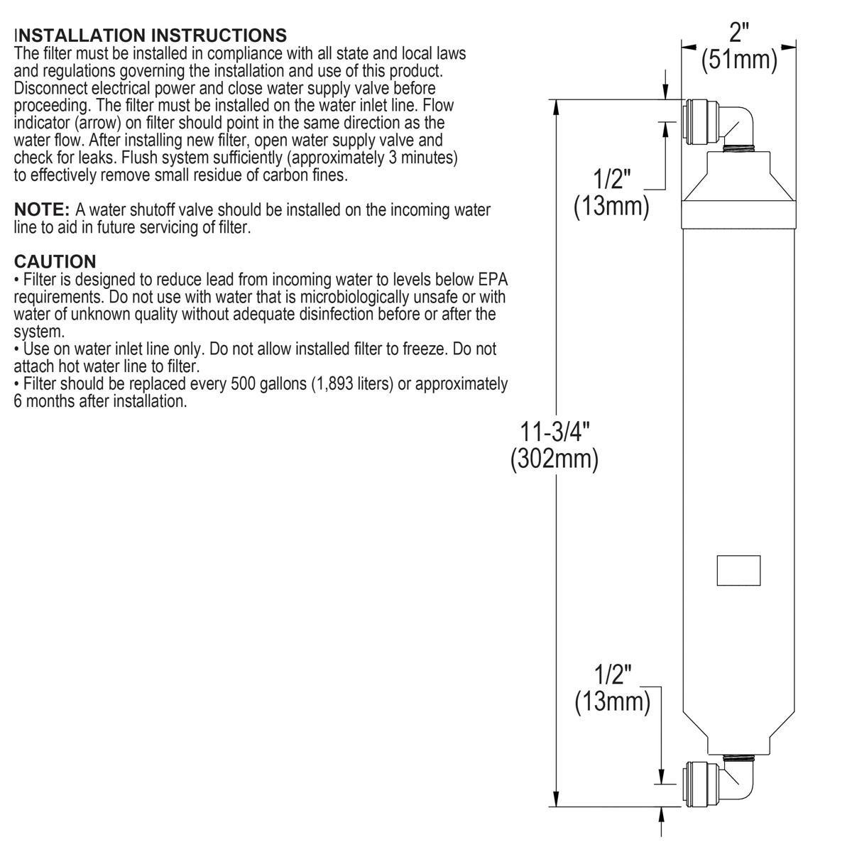 Elkay White Replacement Filter 