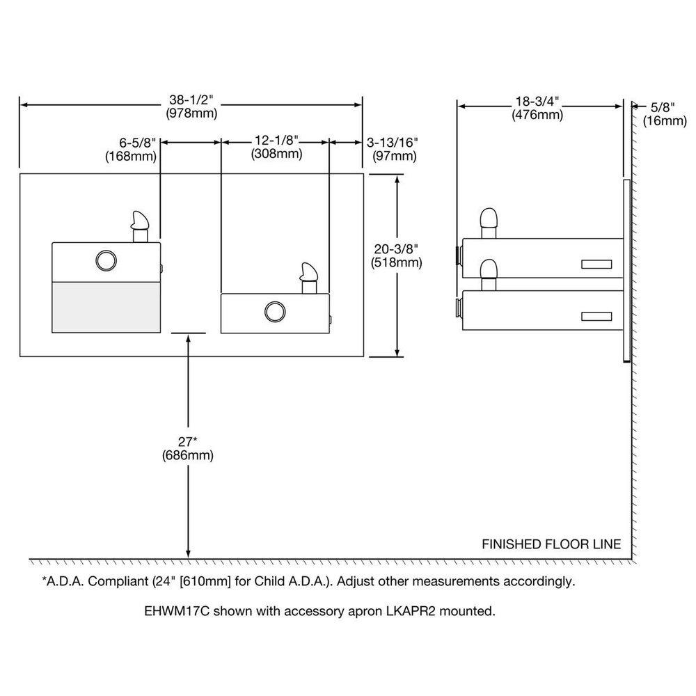 Elkay Stainless Steel Cane Apron 