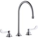 Elkay Polished Chrome Two Wristblade Handle Deck Mount Service Faucet 
