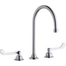 Elkay Chrome 3-Hole Deckmount Food Service Faucet with Double Wristblade Handle 