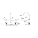 Elkay Polished Chrome Two Wristblade Handle Deck Mount Service Faucet 