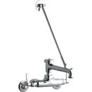 Elkay Polished Chrome Two Lever Handle Wall Mount Service Faucet 