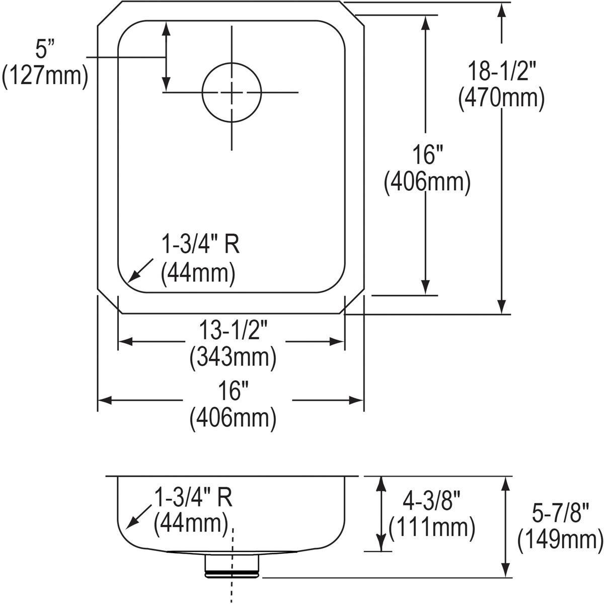 Elkay Polished Chrome Two Lever Handle Wall Mount Service Faucet 