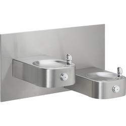 Heavy- Duty Vandal Resistant ADA Bi- Level Drinking Fountain Stainless Steel