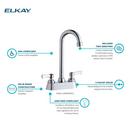 Elkay Polished Chrome Two Lever Handle Deck Mount Service Faucet 