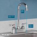 Elkay Polished Chrome Two Lever Handle Deck Mount Service Faucet 