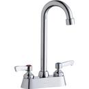 Two Lever Handle Deck Mount Service Faucet in Polished Chrome
