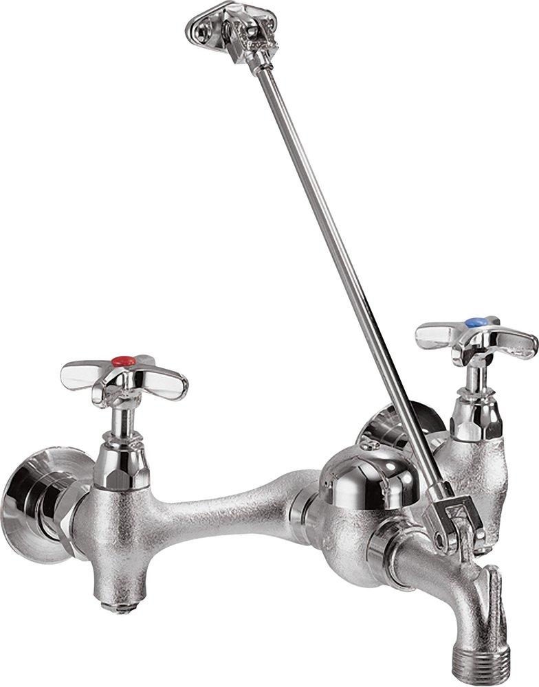 Delta Faucet Rough Chrome Two Handle Cross Wall Mount Service Faucet 