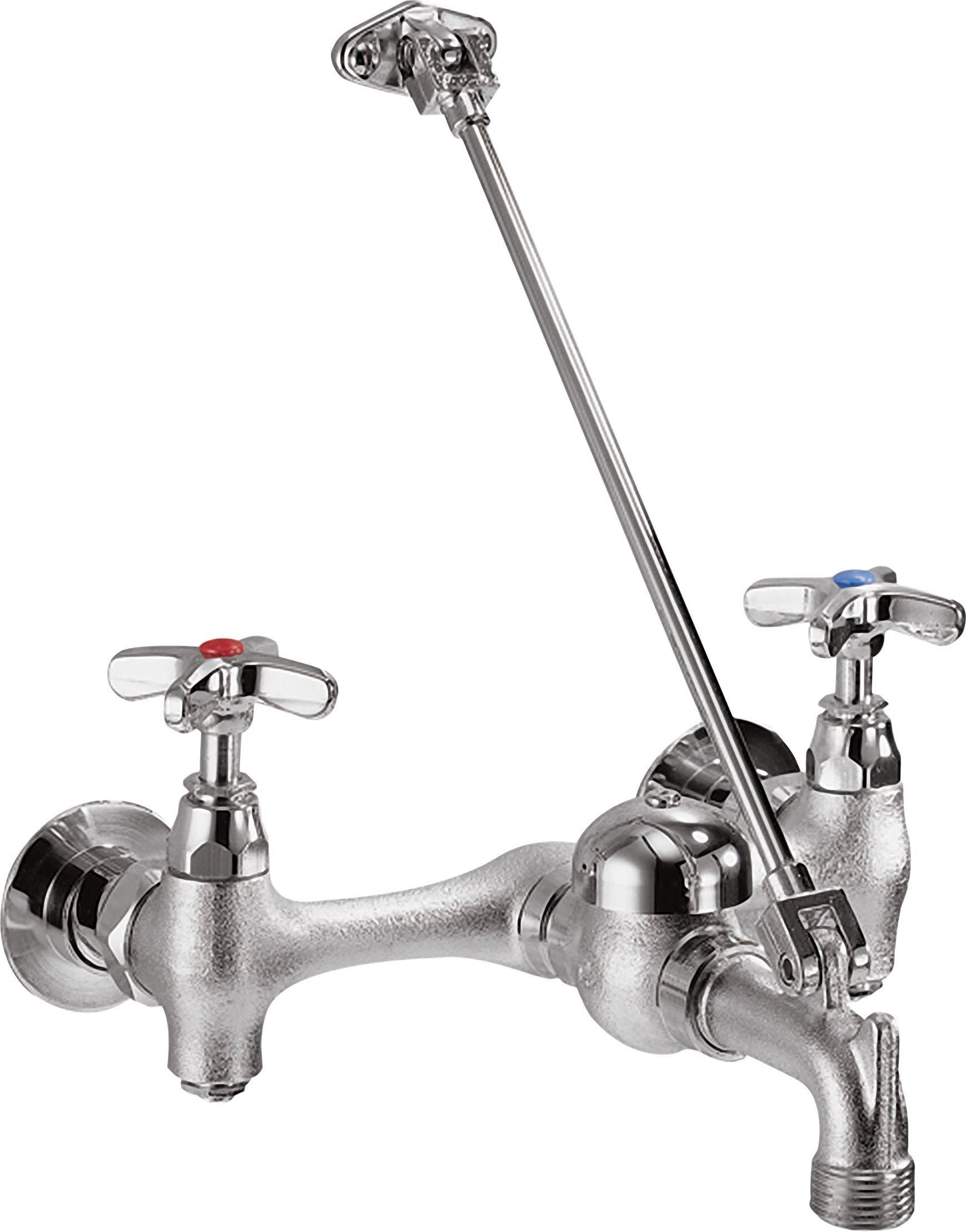 Delta Faucet Rough Chrome Two Handle Cross Wall Mount Service Faucet 