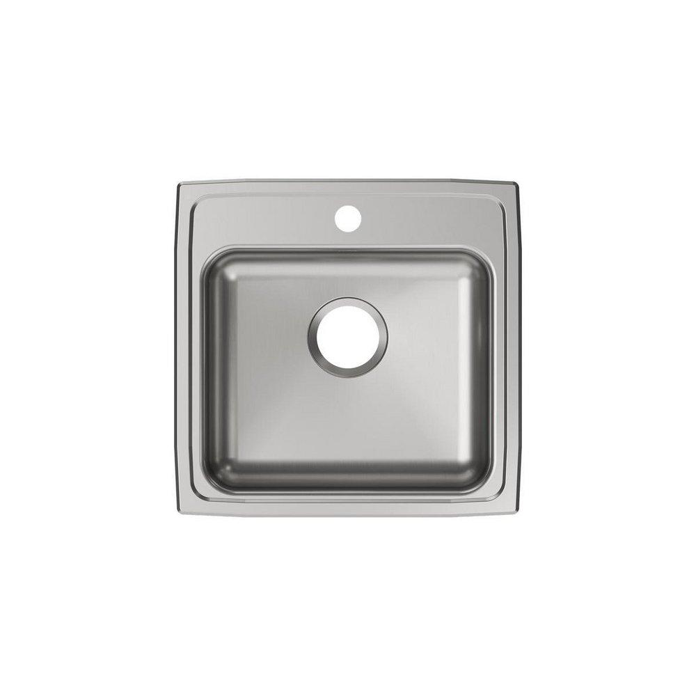 Elkay Lustrous Satin 19-1/2 x 19 in. Stainless Steel Single Bowl Drop-in Kitchen Sink in Lustrous Satin 