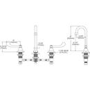 Elkay Polished Chrome Two Wristblade Handle Deck Mount Service Faucet 