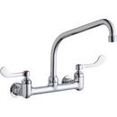 Two Handle Wristblade Wall Mount Food Service Faucet in Chrome