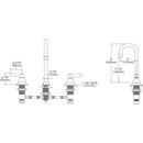 Elkay Chrome Two Handle Lever Deck Mount Service Faucet 