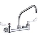 Elkay Chrome Two Handle Wristblade Wall Mount Food Service Faucet 