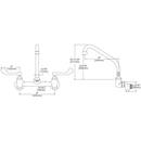 Elkay Polished Chrome Two Handle Wall Mount Food Service Faucet in Polished Chrome 