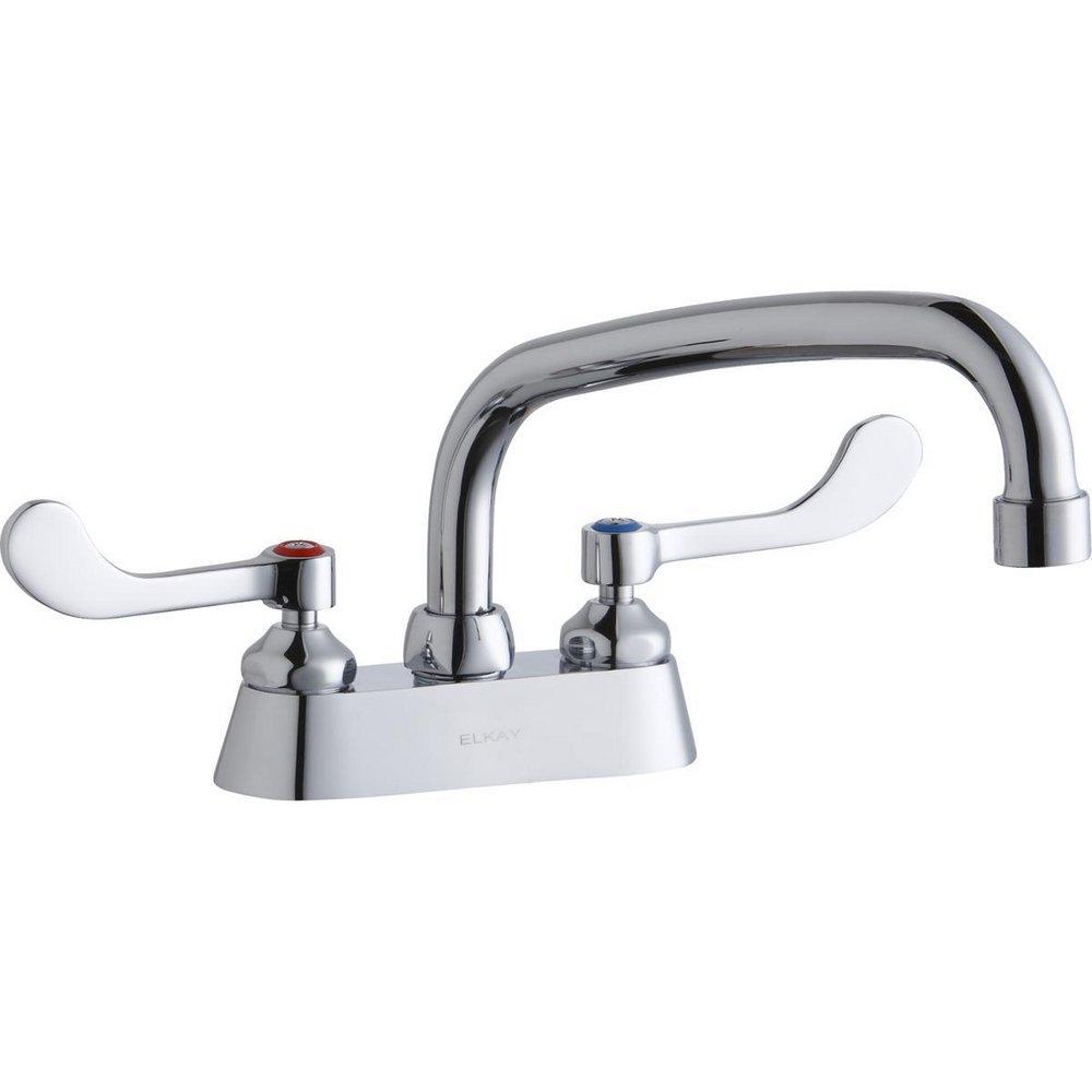 Elkay Chrome 2-Hole Scrub and Handwash Faucet with Double Lever Handle 