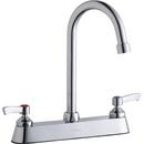 2-3/16 in. 1.5 gpm Deck Mount Service Sink Faucet with Double Lever Handle in Polished Chrome