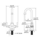 Elkay Polished Chrome 1.5 gpm 1 Hole Centerset Deck Mount Sink Faucet with Double Lever Handle 