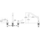 Elkay Polished Chrome 3-Hole Deckmount Food Service Centerset Faucet with Double Wristblade Handle and 10 in. Spout Reach 