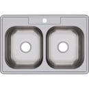 Dayton Elite Satin 33 x 22 in. Stainless Steel Double Bowl Drop-in Kitchen Sink in Elite Satin 
