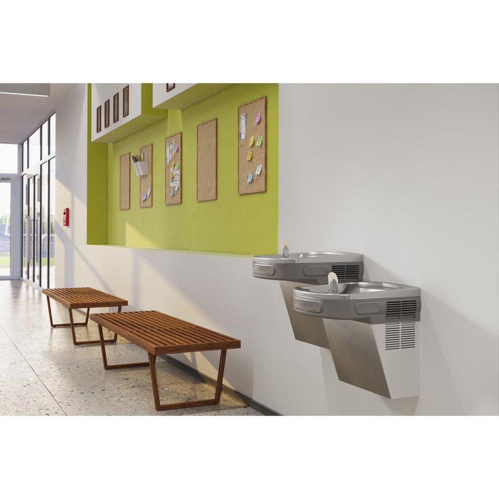 Elkay Stainless Steel 8 gph. Versatile Filtered Wall- Mount Bi- Level ADA Drinking Fontain 