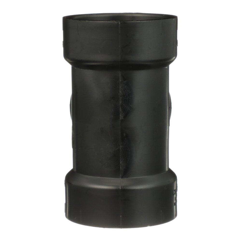 Black ABS DWV Flush Cleanout Tee 
