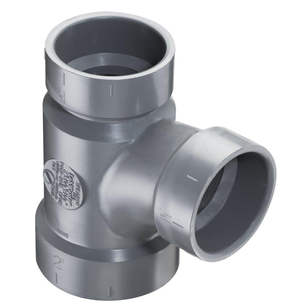Spears&reg; Manufacturing Company Grey Hub Reducing and Sanitary CPVC Tee 