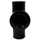 Black Spigot x Spigot x FNPT NH-119 Domestic Cast Iron Sanitary Tee 