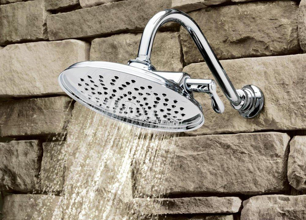 Moen Polished Chrome Dual Function Rain and Rinse Showerhead 