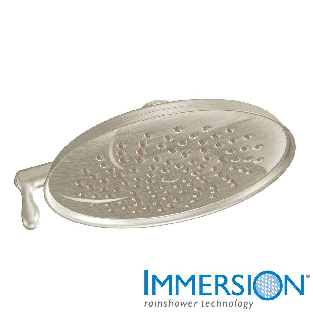 Moen Brushed Nickel Dual Function Rain and Rinse Showerhead 