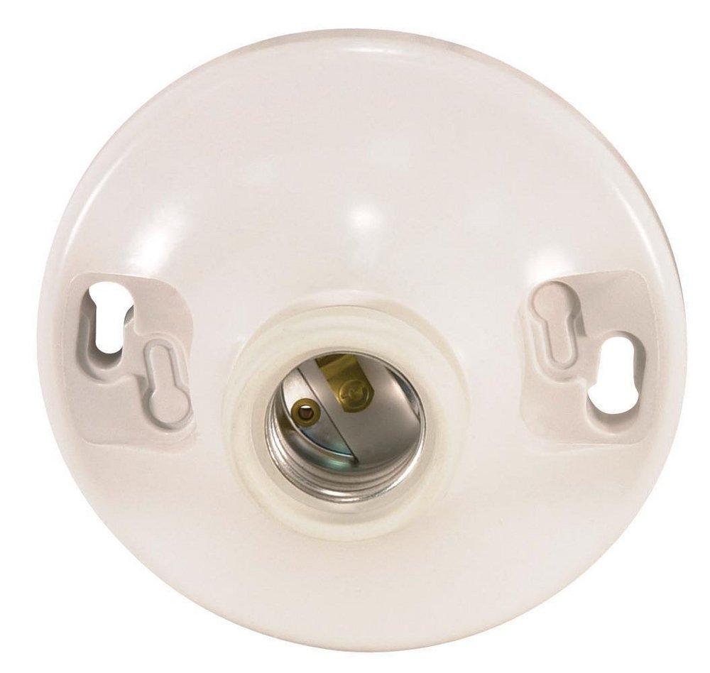 SATCO White Plastic Keyless Receptacle 