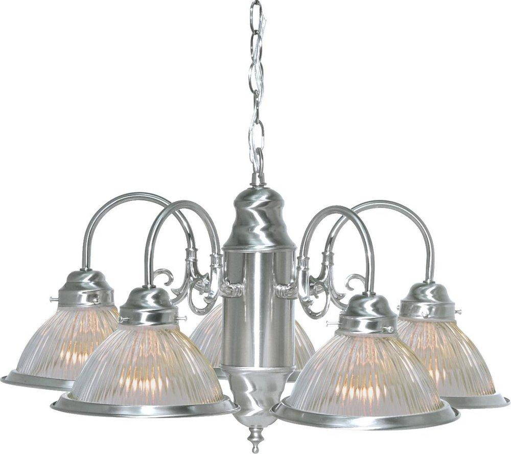 NUVO Brushed Nickel 60W 5-Light Medium Base Incandescent Chandelier 