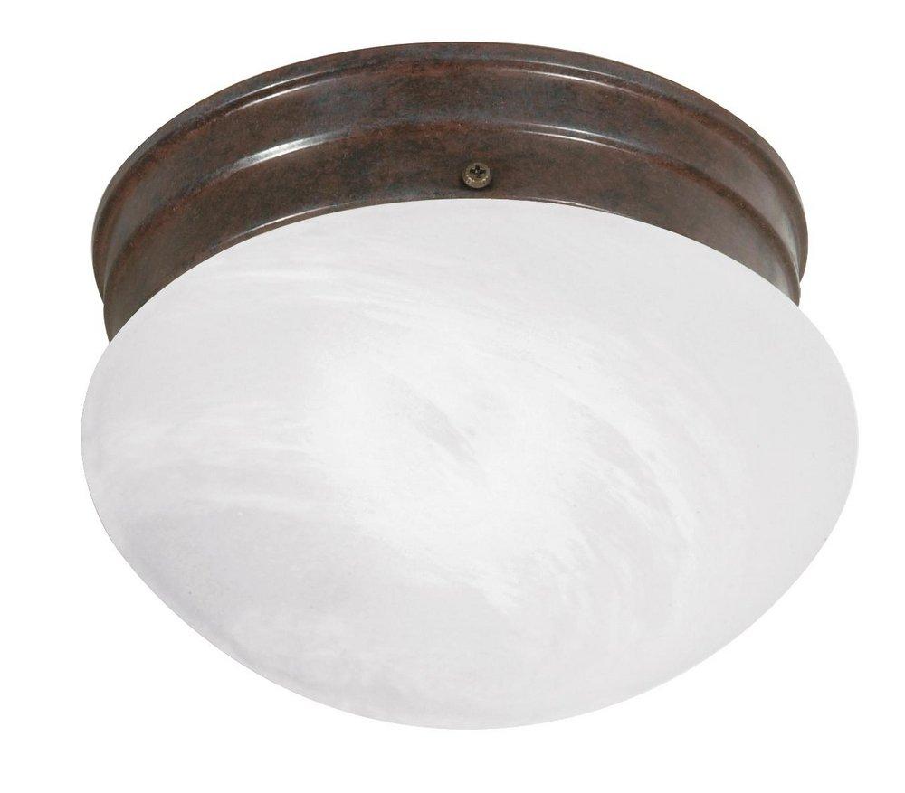NUVO Old Bronze 1 Light 60W 11 in. Flush Mount Ceiling Fixture 