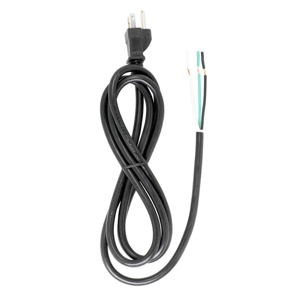 SATCO Black 6 FT. Black CORD Set 18/3 SJT 