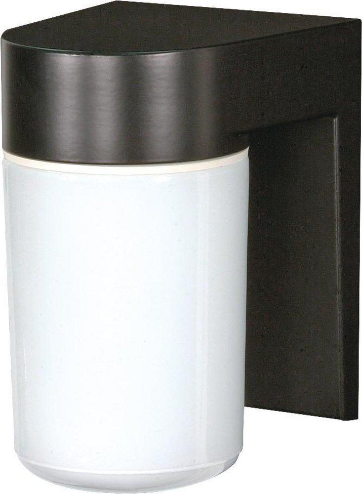 NUVO Black 8 x 4-3/4 in. 100W 1-Light Outdoor Wall Light 