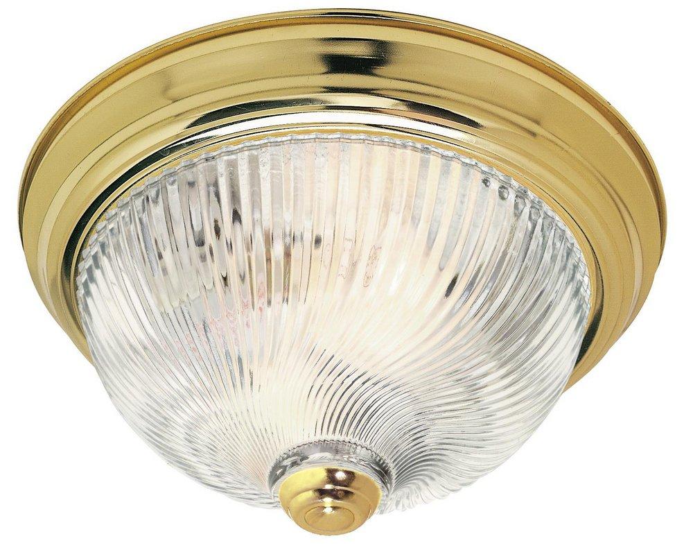 NUVO Polished Brass 11-1/4 in. 2-Light 60W Ceiling Light 