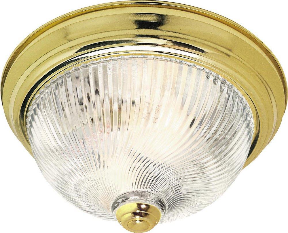 NUVO Polished Brass 13-1/4 in. 2-Light 60W Ceiling Light 