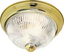 13-1/4 in. 2-Light 60W Ceiling Light in Polished Brass