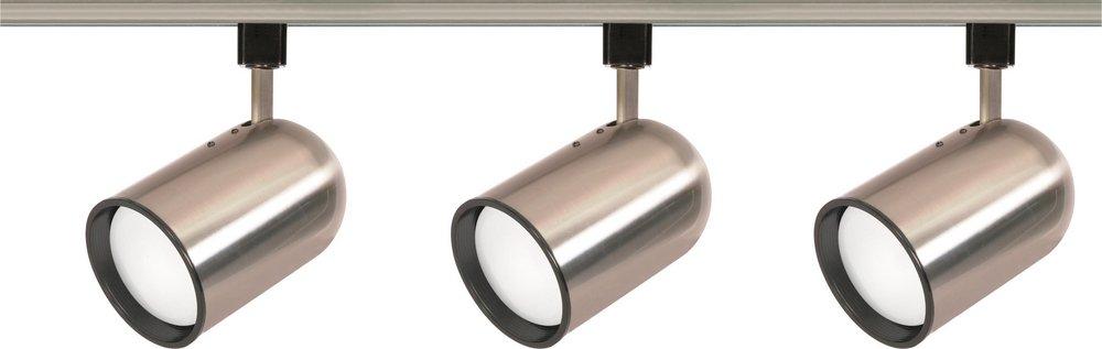 NUVO Brushed Nickel 4-1/2 x 7-1/2 in. 3-Light 75W Track Lighting Kit 