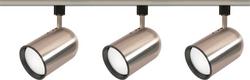 3-Light R30 Bullet Cylinder Track Kit - 4ft Track - Brushed Nickel Finish