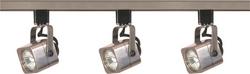 3-Light MR16 Square Track Kit - 4ft Track - Brushed Nickel Finish