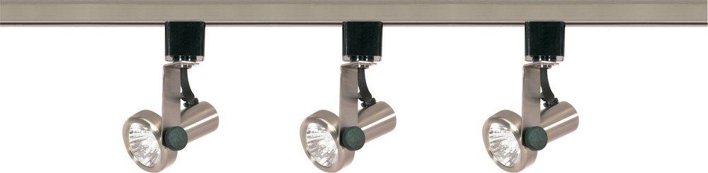 NUVO Brushed Nickel Track Light Kit 