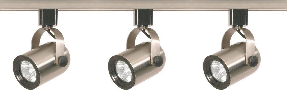 NUVO Brushed Nickel 3-Light Round Back Track Lighting Kit 