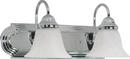 NUVO Polished Chrome 100W 2-Light A19 Medium Base Vanity 