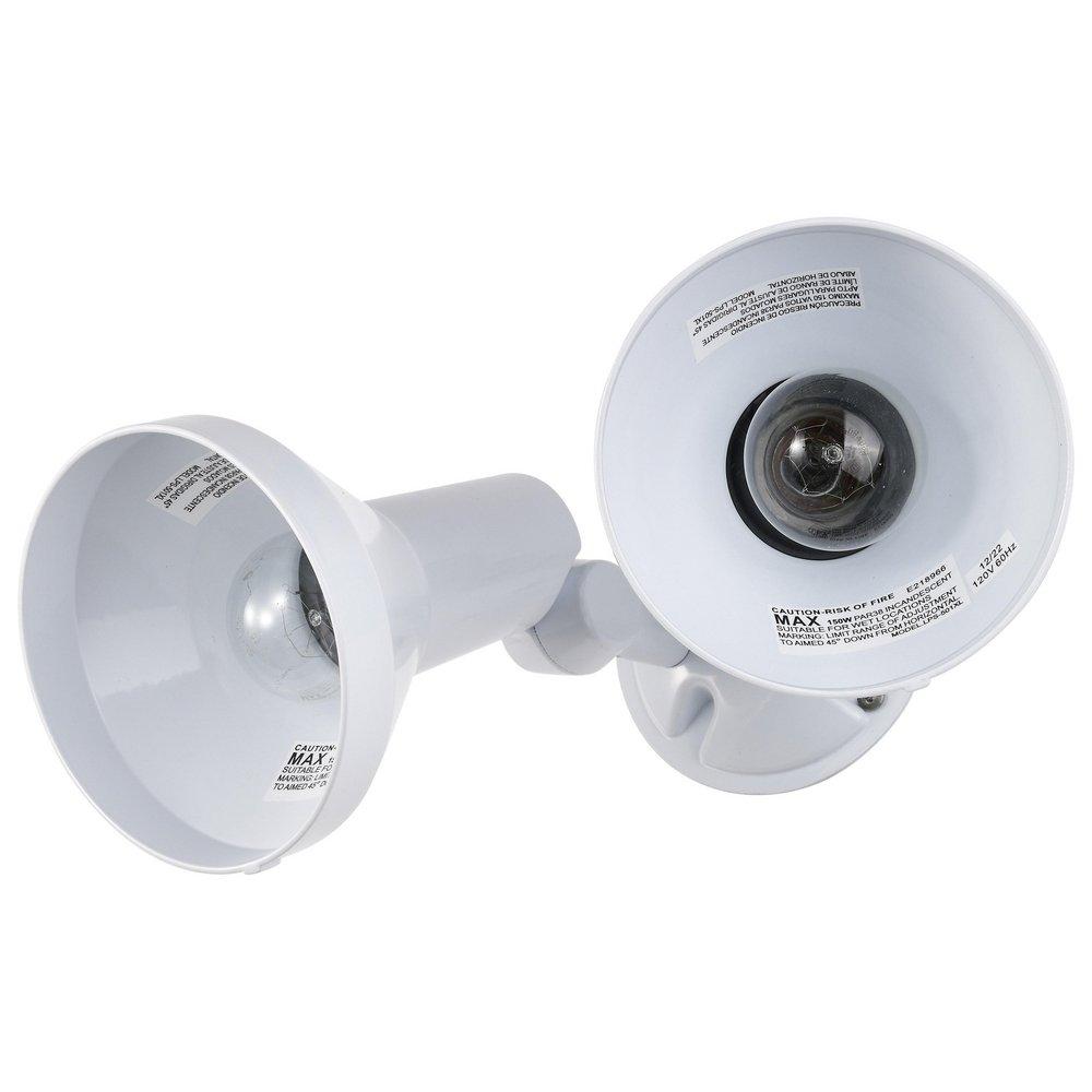 NUVO White 150 W 2 Light Incandescent Flood Light 