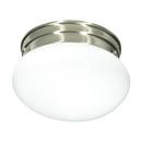 1 Light 60W 7-1/2 in. Flush Mount Ceiling Fixture Brushed Nickel